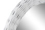 DKD Home Decor Espejo de Mimbre Trenzado Blanco 63x63 cm