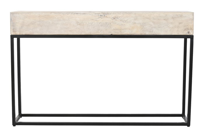 DKD Home Decor Consola Indio Blanco, 120 x 33 x 76 cm, Mango y Metal DKD Home Decor Consola Indio Blanco, 120 x 33 x 76 cm, Mango y Metal