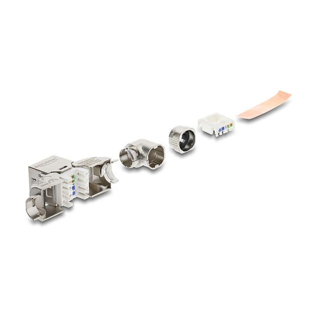 DeLOCK 90797 Módulo Keystone RJ45 Cat.6A blindado con ángulo de 90°