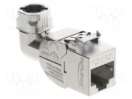 DeLOCK 90797 Módulo Keystone RJ45 hembra a LSA Cat.6A en ángulo de 90° Plata