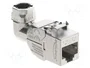 DeLOCK 90797 Módulo Keystone RJ45 hembra a LSA Cat.6A en ángulo de 90° Plata