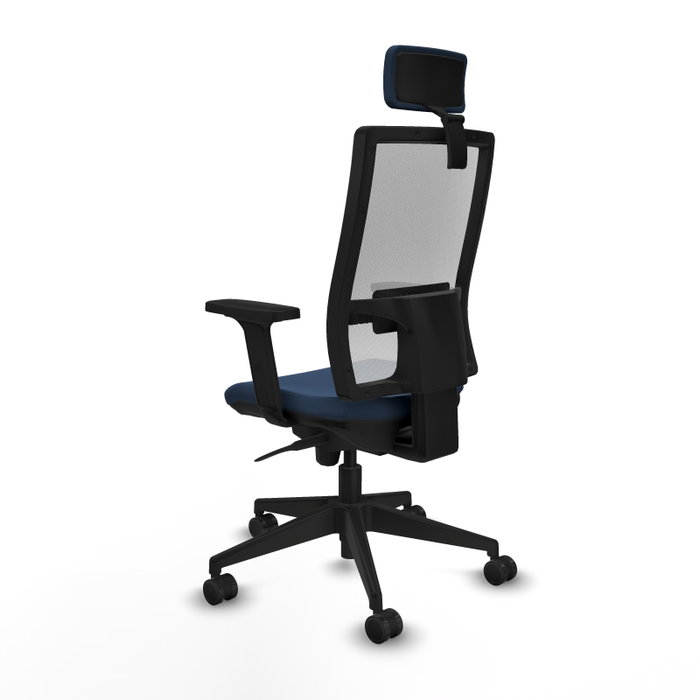 PIQUERAS Y CRESPO Silla de oficina Horna con Mecanismo Sincro, Azul marino y Blanco PIQUERAS Y CRESPO Silla de oficina Horna con Mecanismo Sincro, Azul marino y Blanco