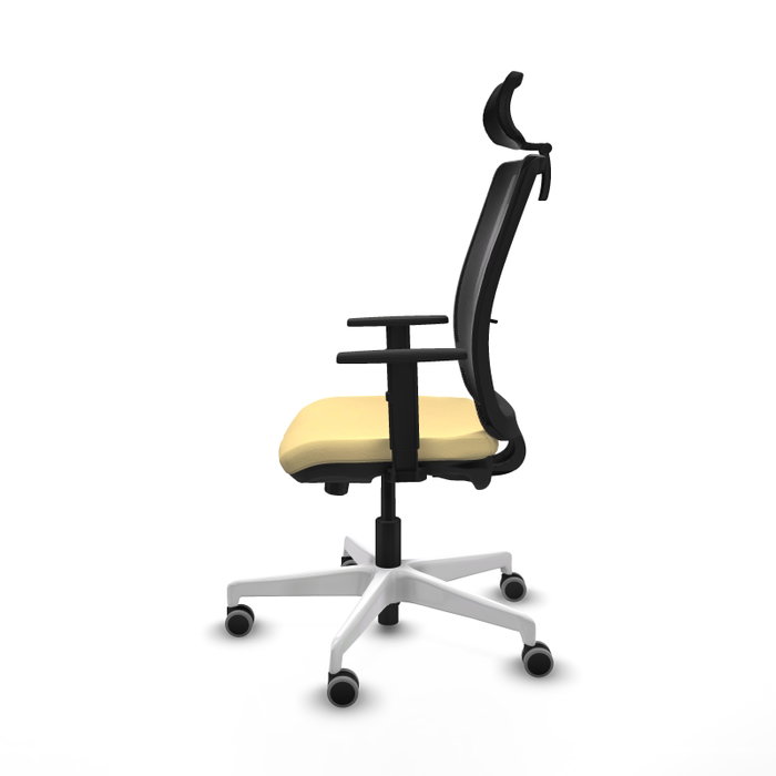 PIQUERAS Y CRESPO Silla de oficina Haches con mecanismo Sincro/Traslack, Crema y Negro PIQUERAS Y CRESPO Silla de oficina Haches con mecanismo Sincro/Traslack, Crema y Negro