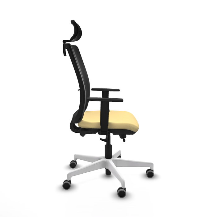 PIQUERAS Y CRESPO Silla de oficina Haches con mecanismo Sincro/Traslack, Crema y Negro PIQUERAS Y CRESPO Silla de oficina Haches con mecanismo Sincro/Traslack, Crema y Negro