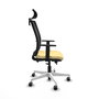 PIQUERAS Y CRESPO Silla de oficina Haches con mecanismo Sincro/Traslack, Crema y Negro