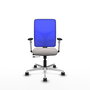 PIQUERAS Y CRESPO Silla de oficina Motilla con mecanismo Sincro/Traslack Blanco y Azul