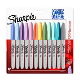 Sharpie Marcador Permanente Mystic Gems Surtido Pastel Blíster 12 Unidades