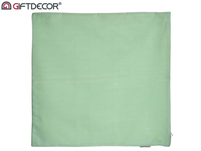 Giftdecor Funda Cojin Cremallera 60x60 cm Verde Poliester 65% Algodon 35% (Set de 24)