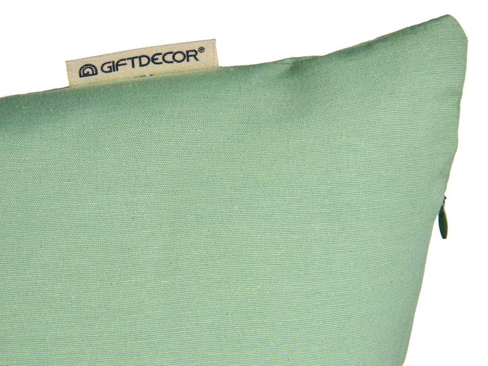 Giftdecor Funda Cojin Cremallera 60x60 cm Verde Poliester 65% Algodon 35% (Set de 24)