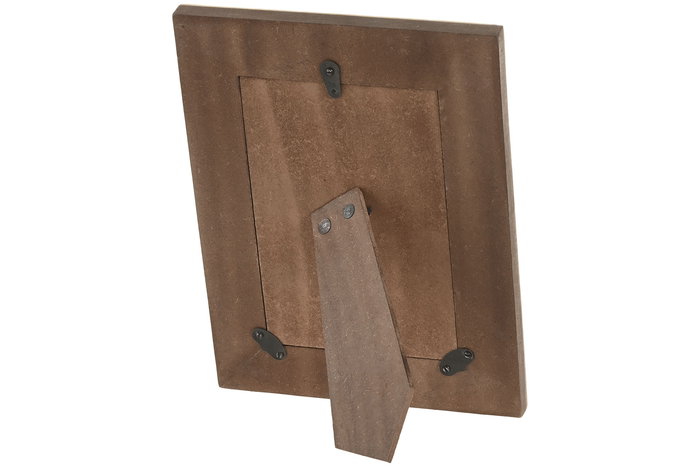 DKD Home Decor Marco de Foto 10x15 Natural Blanco Mango Resina 1.8 x 21.5 x 16.5 cm (4 Unidades)