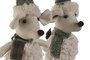 DKD Home Decor Decoración Colgante de Poliéster de 2 Unidades, Navidad Alpina
