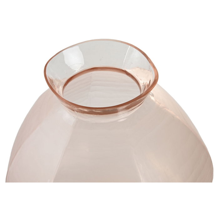 DKD Home Decor Jarrón de Cristal Glaseado Rosa DKD Home Decor Jarrón de Cristal Glaseado Rosa