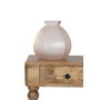 DKD Home Decor Jarrón de Cristal Glaseado Rosa