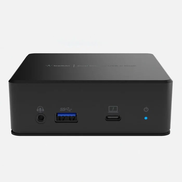 Belkin Base USB-C Dual Display Dock con Puerto Ethernet, 85W, 2 Puertos HDMI 1.4, USB 3.2 Gen 1, Color Negro, Compatible con Mac y Windows