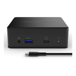 Belkin Dock de Estación 8 en 1 USB-C Dual Display, 85W PD, 2x HDMI 1.4, 3x USB-A 3.1, 1x USB-C, RJ-45, Negro