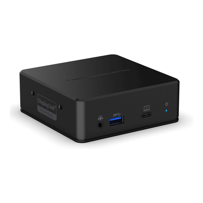 Belkin Dock de Estación 8 en 1 USB-C Dual Display, 85W PD, 2x HDMI 1.4, 3x USB-A 3.1, 1x USB-C, RJ-45, Negro