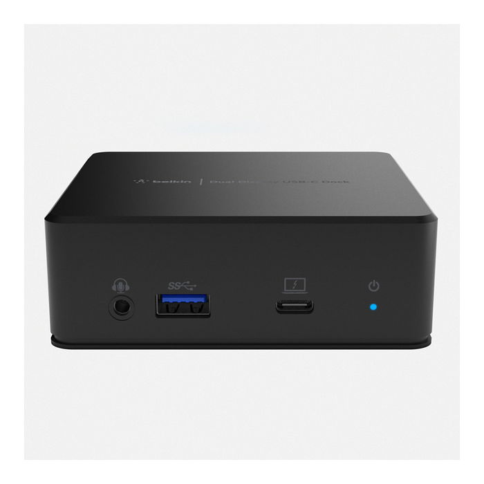 Belkin Dock de Estación 8 en 1 USB-C Dual Display, 85W PD, 2x HDMI 1.4, 3x USB-A 3.1, 1x USB-C, RJ-45, Negro