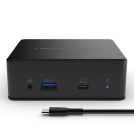 Belkin INC002VFBK Docking Station 7 en 1 USB-C con Doble HDMI, 85W Power Delivery, Gigabit Ethernet, Negro