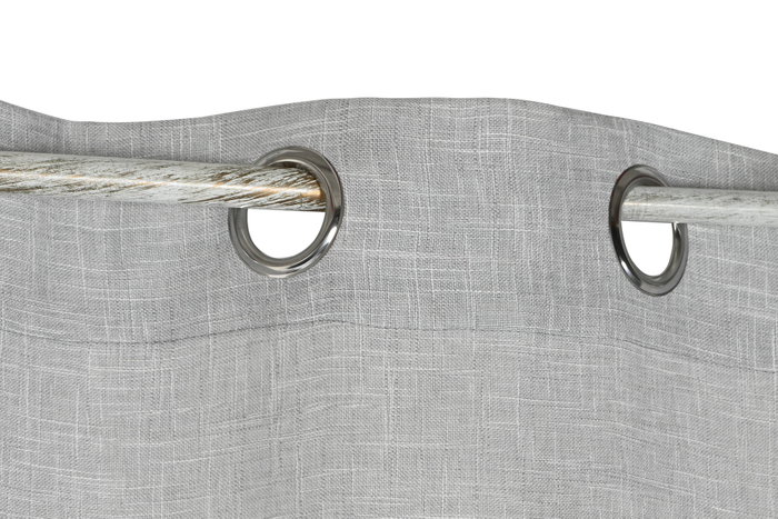 DKD Home Decor Plain23 Cortina Gris 260 x 140 cm (2 Unidades)