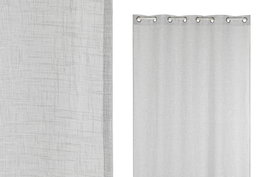 DKD Home Decor Plain23 Cortina Gris 260 x 140 cm (2 Unidades)