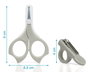 KioKids Set Manicura Bebés Gris con Tijeras Punta Redondeada y Cortauñas +0 Meses