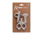 KioKids Set Manicura Bebés Gris con Tijeras Punta Redondeada y Cortauñas +0 Meses