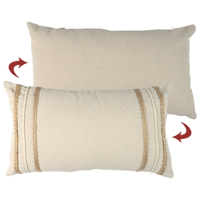 Home Deco Factory Cojín Beige Trenzas 30x50 cm