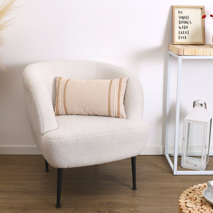 Home Deco Factory Cojín Beige Trenzas 30x50 cm