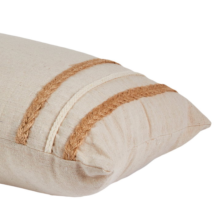 Home Deco Factory Cojín Beige Trenzas 30x50 cm