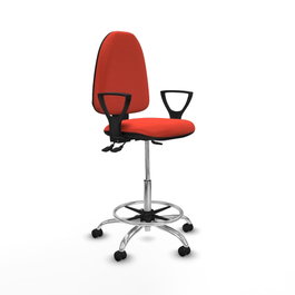 PIQUERAS Y CRESPO Taburete Aýna con mecanismo Asincro en Tela Naranja oscuro
