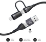Subblim Cable TOP 4 en 1 60W USB-A/2xUSB-C/Lightning 1m Negro