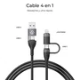 Subblim Cable TOP 4 en 1 60W USB-A/2xUSB-C/Lightning Negro 1m