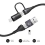 Subblim Cable TOP 4 en 1 60W USB-A/2xUSB-C/Lightning Negro 1m