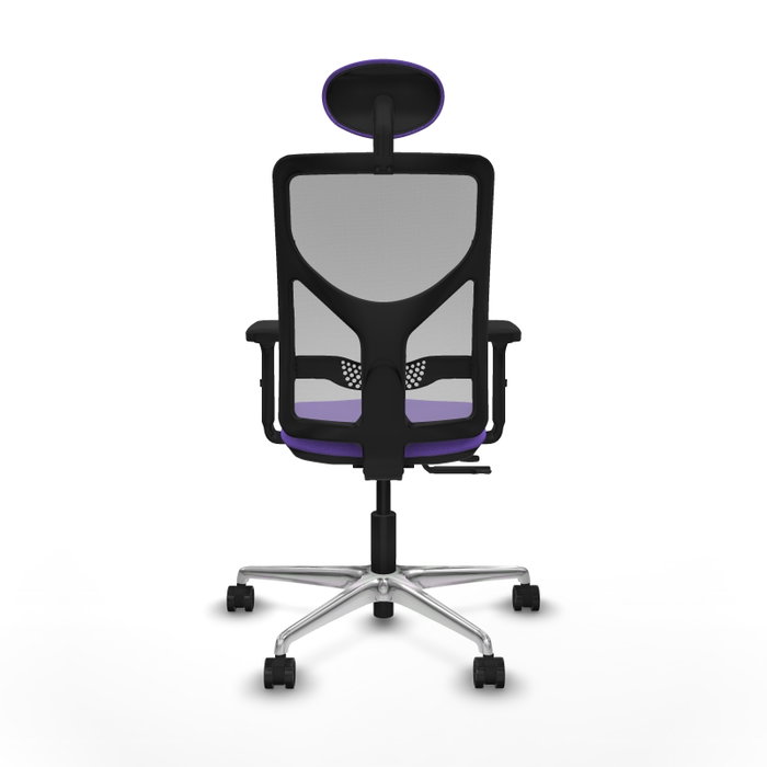 PIQUERAS Y CRESPO Silla de oficina Motilla con mecanismo Sincro/Traslack, Lila y Gris