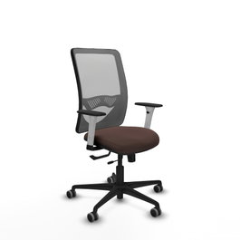 PIQUERAS Y CRESPO Silla de oficina Zulema Marrón oscuro/Gris