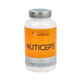 Nutilab Nuticeps 60 Cápsulas Suplemento Probióticos y Prebióticos para Función Digestiva