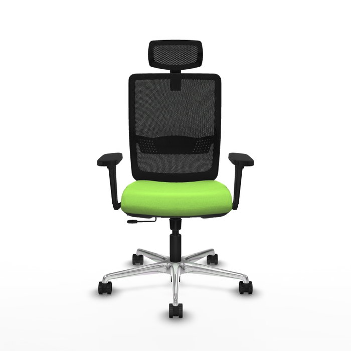 PIQUERAS Y CRESPO Silla de oficina Haches con mecanismo Sincro/Traslack, Pistacho y Negro