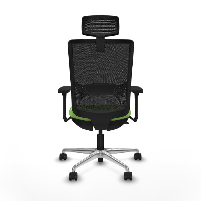PIQUERAS Y CRESPO Silla de oficina Haches con mecanismo Sincro/Traslack, Pistacho y Negro