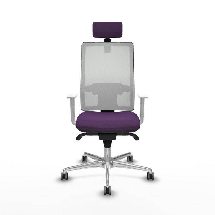 PIQUERAS Y CRESPO Silla de oficina Horna con mecanismo Sincro, Morado y Blanco PIQUERAS Y CRESPO Silla de oficina Horna con mecanismo Sincro, Morado y Blanco
