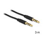 DeLOCK Cable de audio 3,5 mm a 3,5 mm, 3 m, Negro