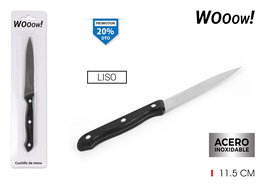 Wooow Cuchillo de Cocina Liso, Longitud Hoja 11.5 cm, Dimensiones Totales 23 cm de Largo (36 Unidades)