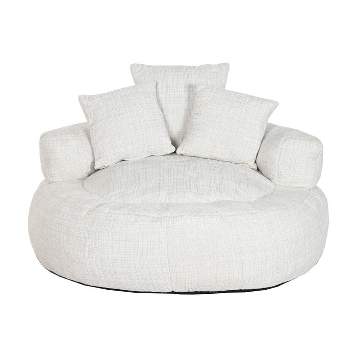 DKD Home Decor Sillón de Poliéster Blanco