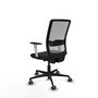 PIQUERAS Y CRESPO Silla de oficina Haches con mecanismo Sincro/Traslack, Negro y Gris