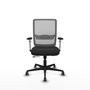 PIQUERAS Y CRESPO Silla de oficina Haches con mecanismo Sincro/Traslack, Negro y Gris