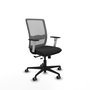 PIQUERAS Y CRESPO Silla de oficina Haches con mecanismo Sincro/Traslack, Negro y Gris