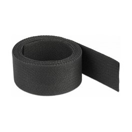 DeLOCK Tubo termorretráctil de tela 2 m x 25 mm negro, relación 2:1