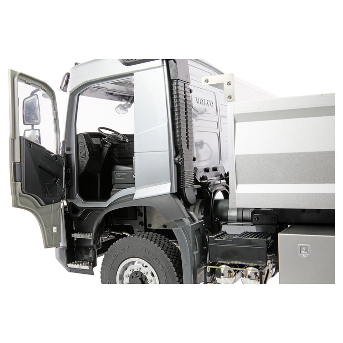 AMEWI Volvo FMX E015 - Camión Basculante a Control Remoto 1:14 Escala, RTR, Plata, 595 mm, Motor Eléctrico, 7.6 kg, para Mayores de 14 Años