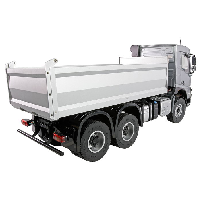 AMEWI Volvo FMX E015 - Camión Basculante a Control Remoto 1:14 Escala, RTR, Plata, 595 mm, Motor Eléctrico, 7.6 kg, para Mayores de 14 Años