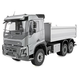 AMEWI Volvo FMX E015 Camión Dumper Muldenkipper 6x4 RTR 1:14 Plata, Motor Eléctrico, Para +14 años