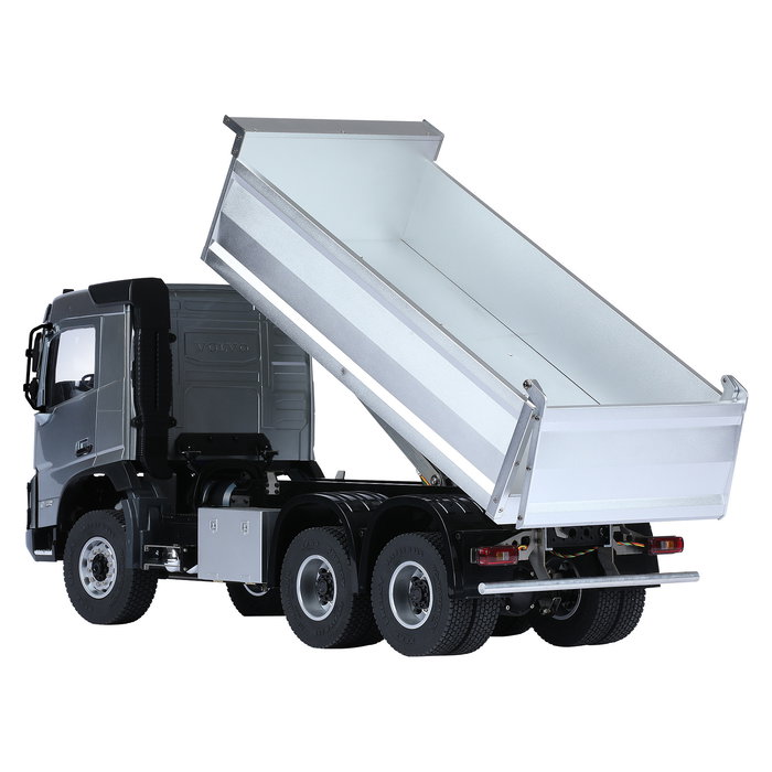 AMEWI Volvo FMX E015 - Camión Basculante a Control Remoto 1:14 Escala, RTR, Plata, 595 mm, Motor Eléctrico, 7.6 kg, para Mayores de 14 Años